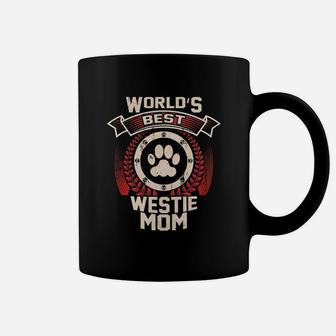 World's Best Westie Mom Pawprint Dog Mom Gift For Mother Coffee Mug - Seseable