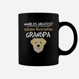Worlds Greatest Golden Retriever Grandpa Funny Love Shirts Coffee Mug | Seseable UK