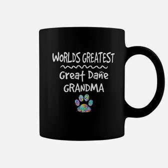 Worlds Greatest Great Dane Grandma Dog Cute Paw Gift Mom Coffee Mug - Seseable