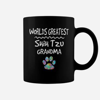 Worlds Greatest Shih Tzu Grandma Dog Lover Gift Idea For Mom Coffee Mug - Seseable