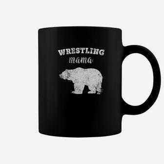 Wrestling Mama Bear Wrestler Mom Womens Gift Coffee Mug - Seseable