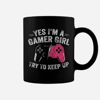 Yes I Am A Gamer Girl Funny Video Gamer Gift Gaming Lover Coffee Mug - Seseable