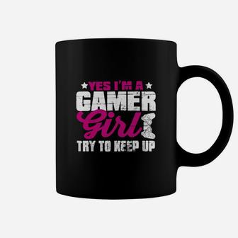 Yes I'm A Gamer Girl Shirt Funny Video Gamer Gift Gaming Coffee Mug - Seseable