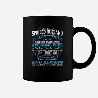 Yes I'm A Spoiled Husband Of An March Wife Gift Coffee Mug - Seseable