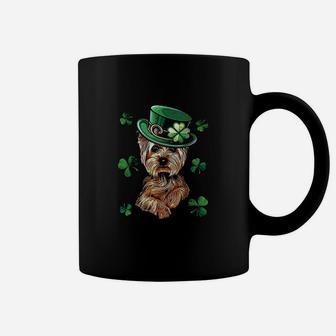 Yorkshire Terrier Stpatricks Day Dog Shamrock Coffee Mug - Seseable