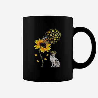 You Are My Sunshine Sunflower Australian Shepherd Coffee Mug - Seseable