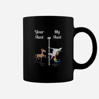 Your Aunt My Aunt You Me Party Dancing Unicorn Coffee Mug - Seseable