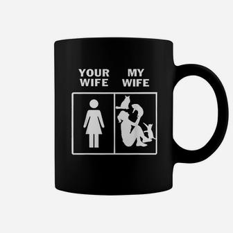 Your Wife My Wife Funny Cat Lover Coffee Mug - Seseable