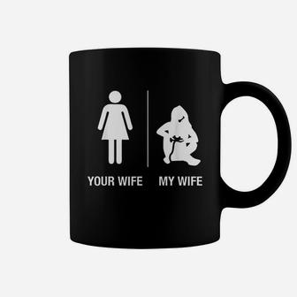 Your Wife My Wife Gamer Funny Gaming Husband Coffee Mug - Seseable