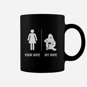 Your Wife My Wife Gamer Funny Gaming Husband Gift Coffee Mug - Seseable