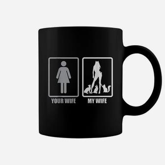 Your Wife My Wife Loves Cats I Married A Cat Lady Coffee Mug - Seseable