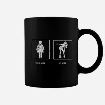 Your Wife My Wife Roller Derby Sport Distressed Coffee Mug - Seseable