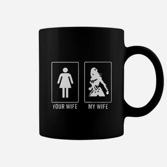 Your Wife My Wife Superwife Superhero Funny Fathers Coffee Mug - Seseable