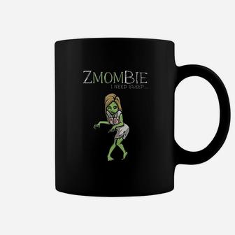 Zmombie Zombie Mommy Sleep Deprived Easy Mom Halloween Coffee Mug - Seseable