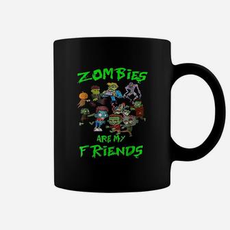 Zombies Are My Friends Halloween Coffee Mug - Seseable