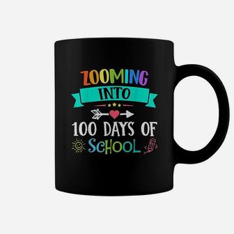 Zooming Into 100 Days Of School Teacher Kids Coffee Mug - Seseable