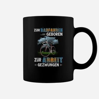 Zum Radfahren Geboren Tassen für Herren, Fahrradliebhaber Schwarz Tee - Seseable