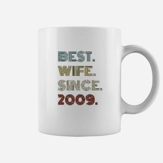 12th Wedding Anniversary Gift Best Wife Since 2009 Coffee Mug - Seseable