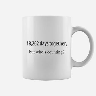 18262 Days Together But Whos Counting Happy 50th Anniversary Coffee Mug - Seseable