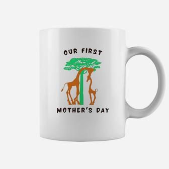 1st Mothers Day Tree Giraffe Animal Lover First Mothers Day Coffee Mug - Seseable