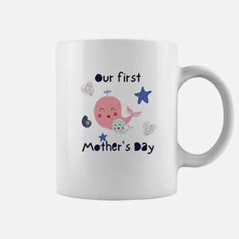 1st Mothers Day Whale Ocean Lover First Mothers Day Coffee Mug - Seseable