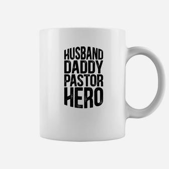 Mens Husband Daddy Pastor Hero Pastor Fathers Day Premium Coffee Mug