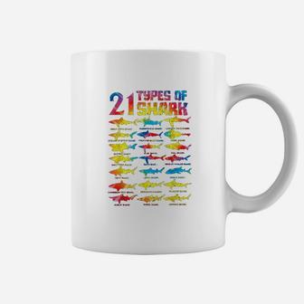 21 Types Of Shark Tie Dye Marine Biology Coffee Mug - Seseable
