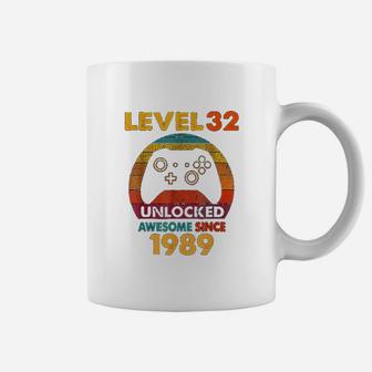 33rd Bday Boy Gamer Level 33 Unlocked Awesome Since 1989 Coffee Mug - Seseable