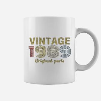 32nd Birthday Gift Retro Birthday Vintage 1989 Original Parts Coffee Mug - Seseable