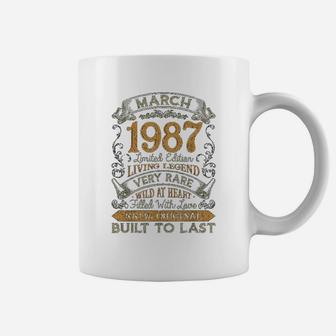 35th Birthday Gift 35 Years Old Retro Vintage March 1987 Coffee Mug - Seseable