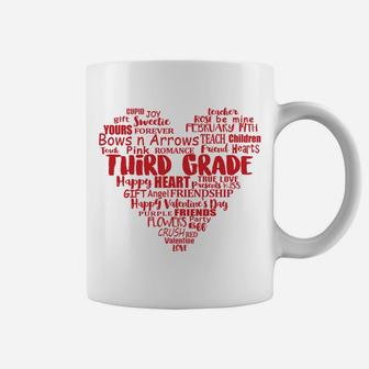 3rd Grade Teacher Valentine Heart Gift Third Grade Coffee Mug - Seseable