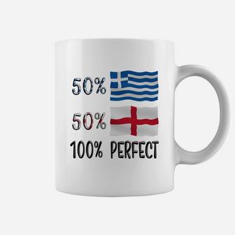 50 Greece 50 England 100 Perfect Coffee Mug - Seseable
