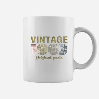 58th Birthday Gift Retro Birthday - Vintage 1963 Original Parts Coffee Mug - Seseable
