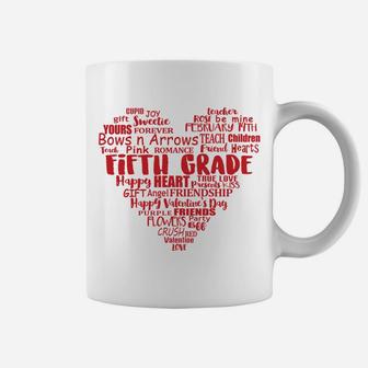5th Grade Teacher Valentine Heart Gift Fifth Grade Coffee Mug - Seseable