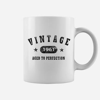 61st Birthday Gift Vintage 1961 Aged To Perfection Coffee Mug - Seseable