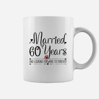 60th Wedding Anniversary Gifts Her Just Married 60 Years Ago Coffee Mug - Seseable