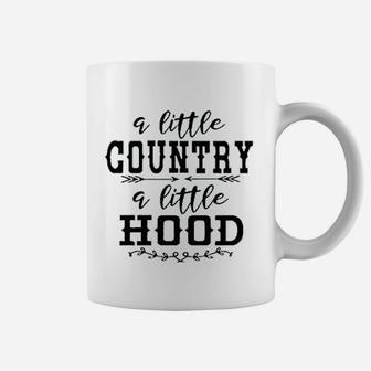 A Little Country A Little Hood Funny Country Music Coffee Mug - Seseable
