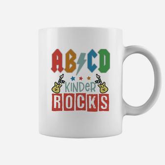Abcd Kinder Rocks - Cute Gift For Kindergarten Teacher Coffee Mug - Seseable