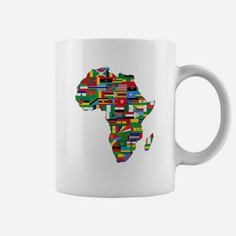 Africa T-shirt Proud African Country Flags Continent Love Coffee Mug - Seseable