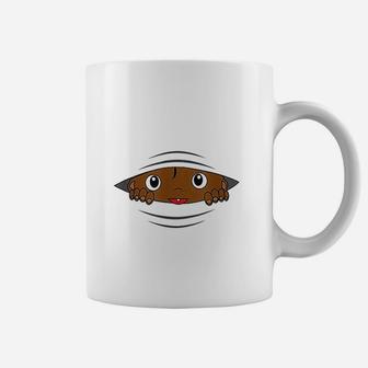 African American Baby Peeking From Belly Gift Coffee Mug - Seseable