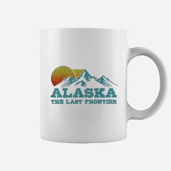 Alaska The Last Frontier Vintage Mountains Sunset Souvenir Coffee Mug - Seseable