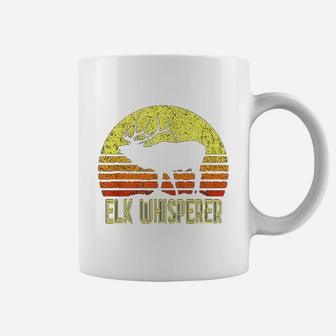 American Elk Hunter Dad Vintage Retro Sun Bow Hunting Gift Coffee Mug - Seseable