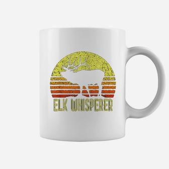 American Elk Hunter Dad Vintage Retro Sun Bow Hunting Gift Coffee Mug - Seseable