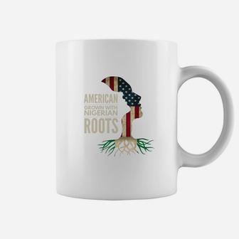 American Grown With Nigerian Roots, Nigeria Flag Coffee Mug - Seseable