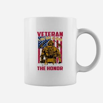 American Veteran I Am Not A Hero Proud Veteran Coffee Mug - Seseable