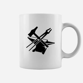 Anvil With Hammer And Tongs Coffee Mug - Seseable