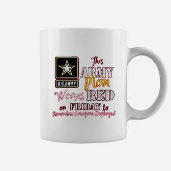 Us Army Mom Wears Red Friday Mothers Gift Coffee Mug - Seseable