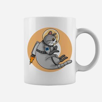 Astronaut Funny Cat Cartoon Character Animal Lover Coffee Mug - Seseable