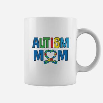 Awareness Mom Puzzle Ribbon Coffee Mug - Seseable