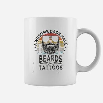 Awesome Dads Have Beards And Tattoos Coffee Mug - Seseable